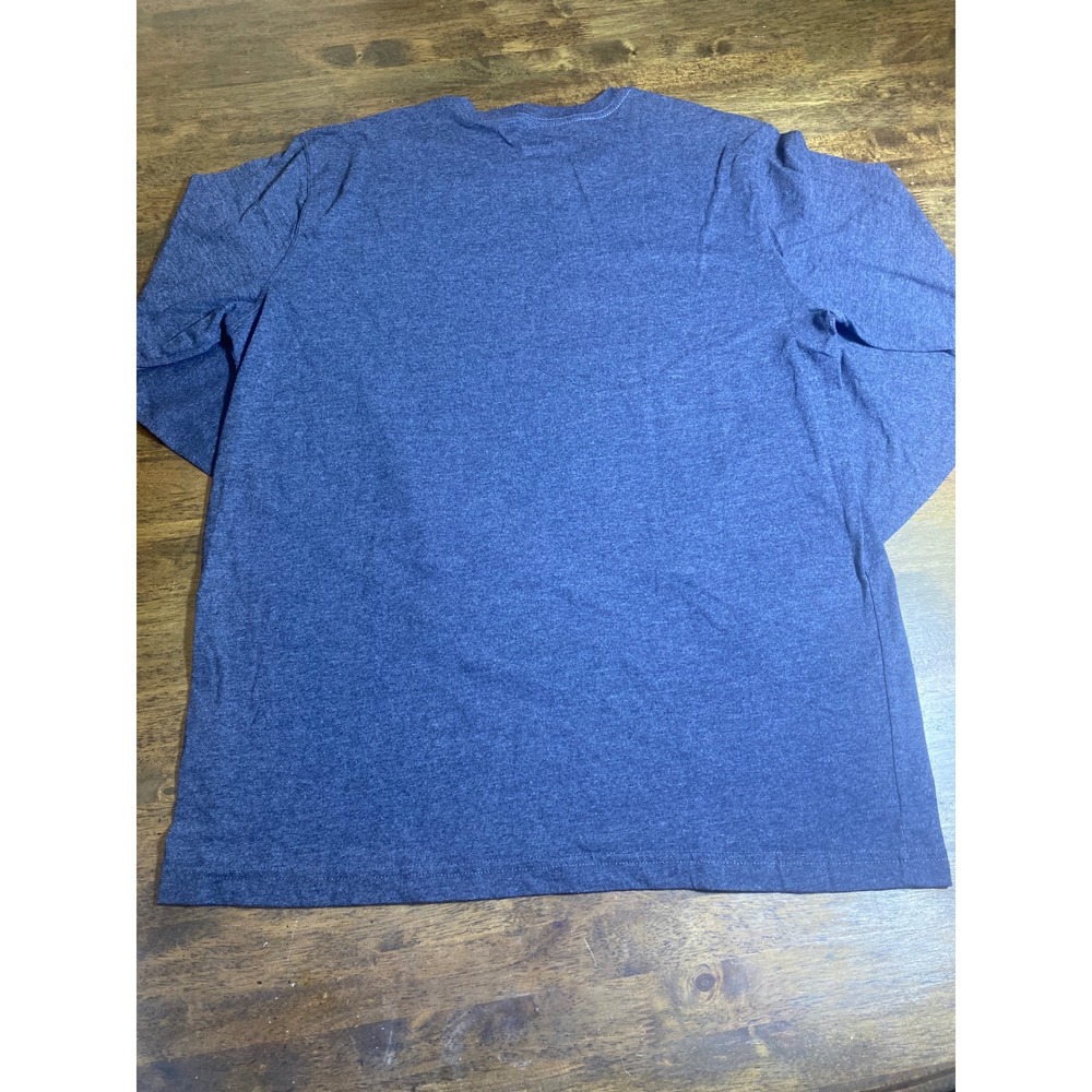 Eddie Bauer Mens Long Sleeve Graphic T-Shirt Blue Mountain Forest Sz Large - Picture 3 of 6